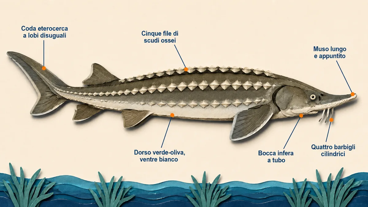 Storione comune — Come riconoscerlo